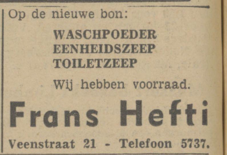 Veenstraat 21 Frans Hefti advertentie Tubantia 14-8-1942.jpg