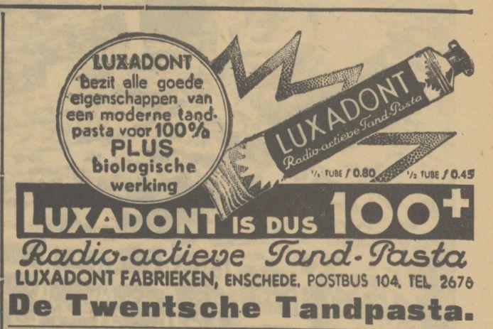 Haaksbergerstraat 48 Luxadont Fabrieken advertentie Tubantia 22-6-1933.jpg