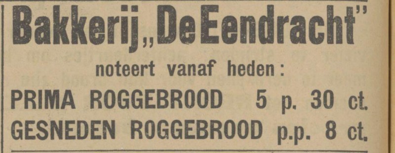 Bakkerij De Eendracht advertentie Tubantia 31-1-1927.jpg
