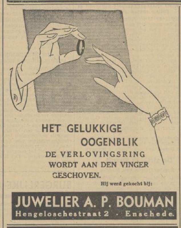 Hengelosestraat 2 Juwelier A.P. Bouman advertentie Tubantia 12-3-1937.jpg
