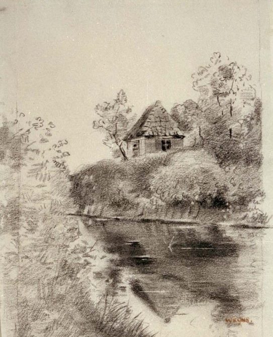 Visserij later Visserijstraat tekening 1887 van J.H. Weijns.jpg