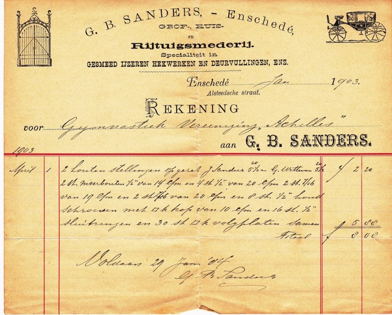 Alsteedsestraat Rijtuigsmederij G.B. Sanders rekening 1904.jpg