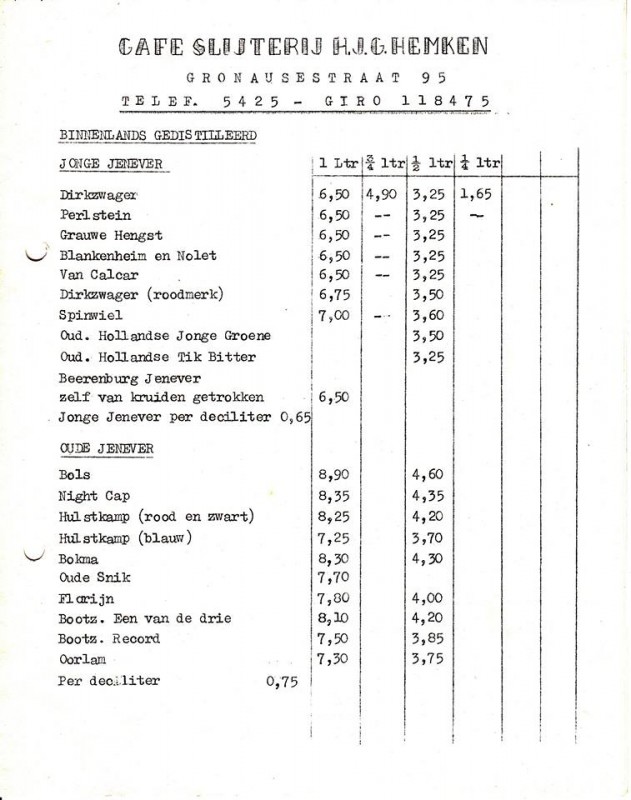 Gronausestraat 95 cafe slijterij H.J.G. Hemken prijslijst 1955.jpg