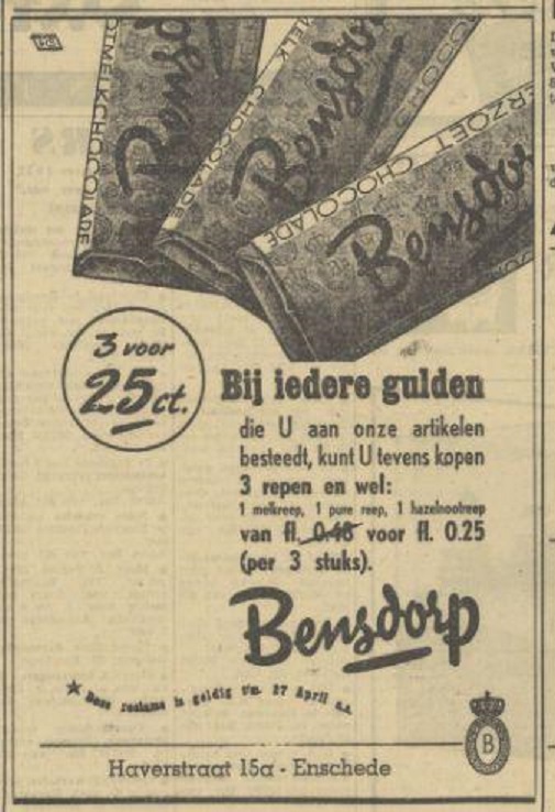 Haverstraat 15a Bensdorp advertentie Tubantia 13-4-1950.jpg