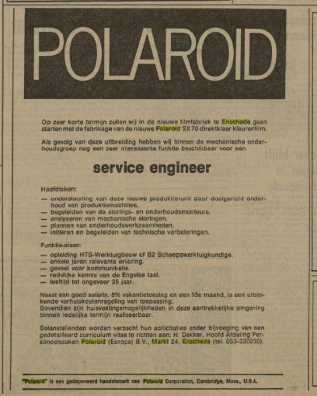 Markt 24 Polaroid advertentie Nieuwsblad v.h. Noorden 22-3-1975.jpg