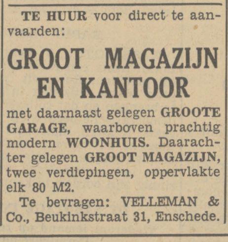 Beukinkstraat 31 Velleman & Co advertentie Tubantia 2-2-1937.jpg