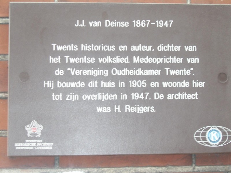 Noorderhagen 48d  vroeger woonhuis J.J. van Deinse monumentenbord nr. 31.JPG