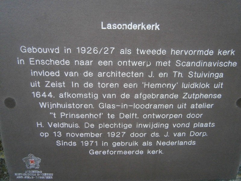 Lasondersingel 102 Lasonderkerk monumentenbord nr. 39.JPG