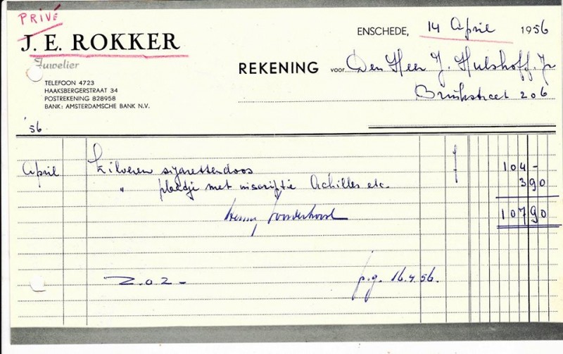 Haaksbergerstraat 34 rekening juwelier J.E. Rokker 1956.jpg