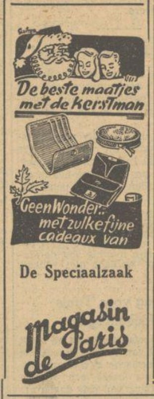 Langestraat Magasin de Paris kerstadvertentie Tubantia 21-12-1951.jpg