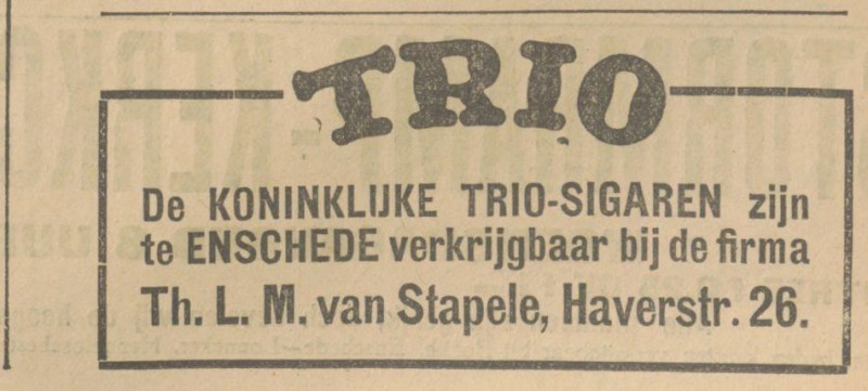 Haverstraat 26 Th.L.M. van Stapele advertentie Tubantia 4-6-1927.jpg