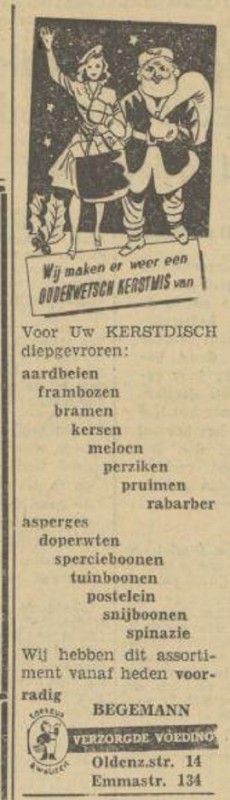 Emmastraat 134 Oldenzaalsestraat 14 Begemann kerstadvertentie Tubantia 19-12-1946.jpg