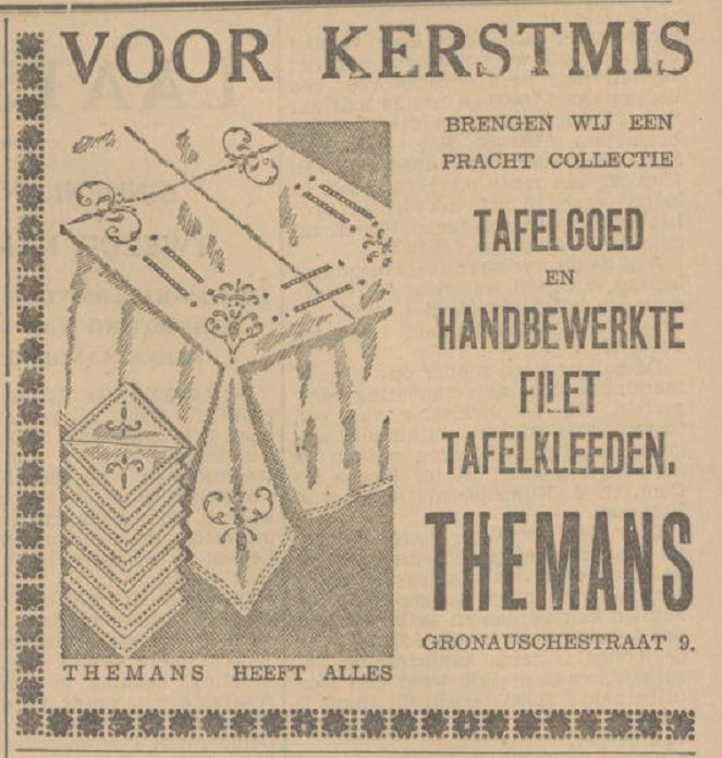 Gronausestraat 9 Themans kerstadvertentie Tubantia 14-12-1934.jpg