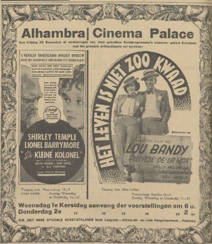 Stadsgravenstraat 29 Alhambra Cinema Palace kerstadvertentie 19-12-1935.jpg