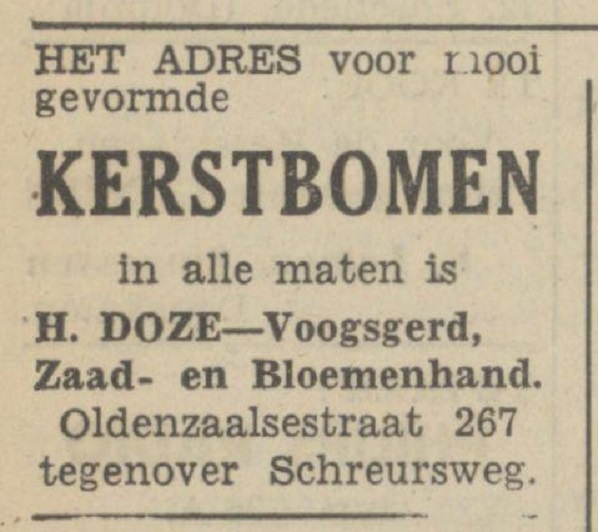 Oldenzaalsestraat 267 Zaad- en Bloemenhandel H. Doze Voogsgerd advertentie Tubantia 16-12-1947.jpg