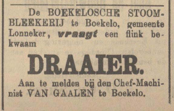 Boekelosche Stoombleekerij Boekelo gem. Lonneker advertentie Tubantia 4-5-1911.jpg