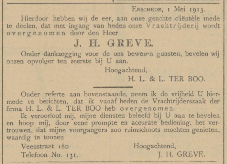 Veenstraat 180 H.L. ter Boo vrachtrijderij advertentie Tubantia 2-5-1913.jpg