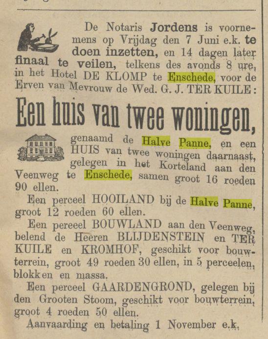 Veenweg Korteland Halve Panne advertentie Tubantia 29-5-1889.jpg
