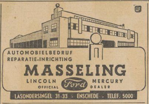 Lasondersingel 31-33 Masseling automobielberdrijf advertentie Tubantia 5-4-1947.jpg