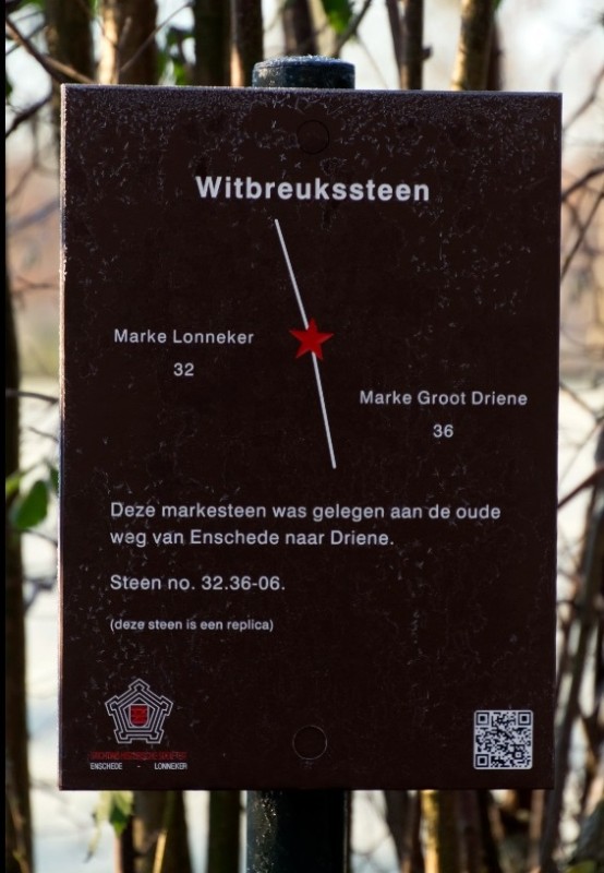 Witbreuksweg Witbreukssteen Markesteen Lonneker Groot Driene Monumentenbord nr. 77.jpg