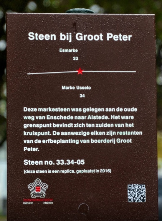 Wesselerbrinklaan Steen bij Groot Peter. Monumentenbord nr. 80.jpg