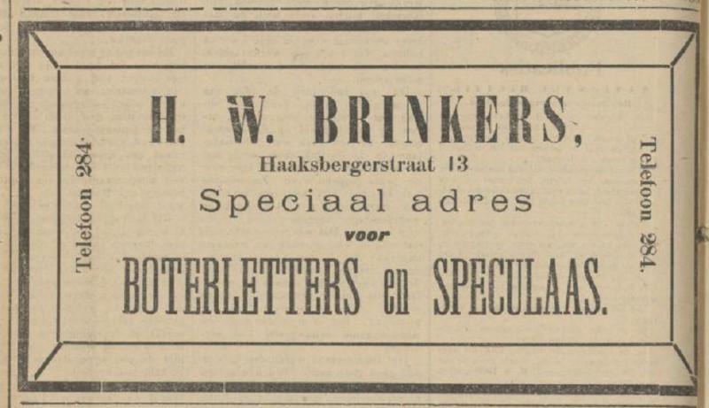 Haaksbergersterstraat 13 H.W. Brinkers advertentie Tubantia 5-12-1908.jpg