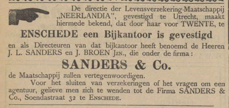 Soendastraat 32 J. Broen Jzn advertentie Tubantia 2-12-1911.jpg