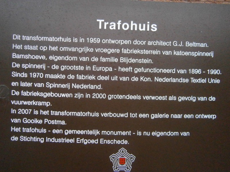 H.B. Blijdensteinlaan 85 Transformatorhuis monumentenbord nr. 89.JPG