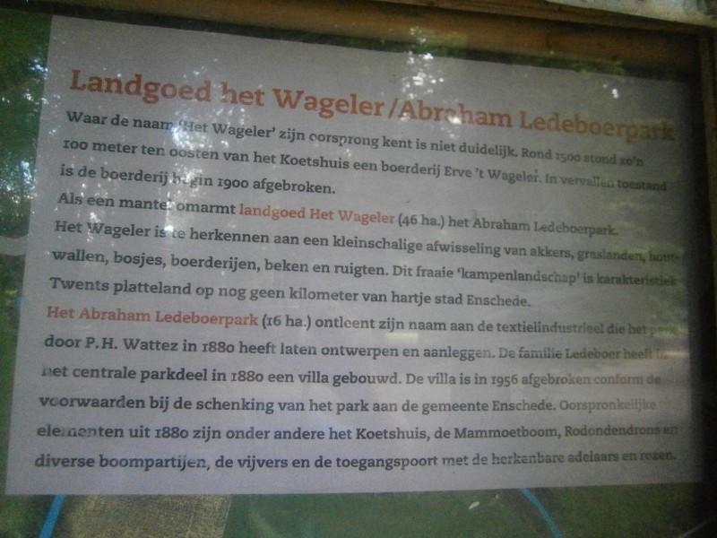 Van Heelkbleeklaan informatiebord Landgoed Het WagelerAbraham Ledeboerpark.JPG