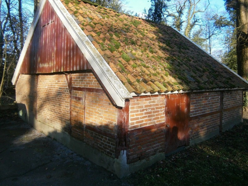 Van Heeksbleeklaan bij 64 Vakwerkschuurtje De Spieker in het Ledeboerpark rijksmonument.JPG