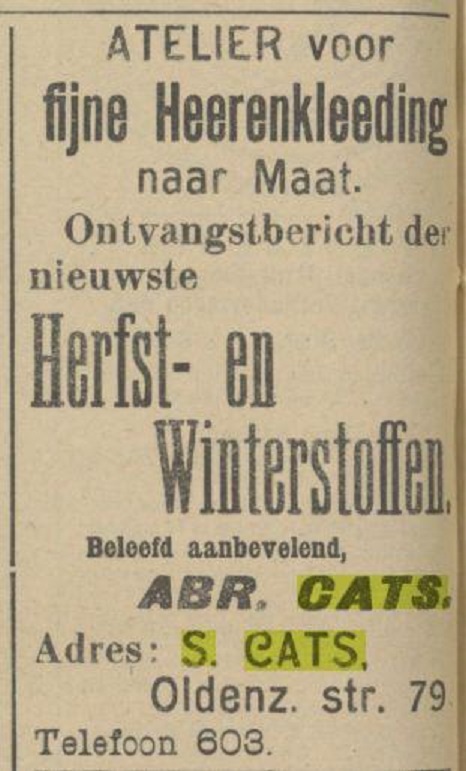 Oldenzaalsestraat 79 S. Cats advertentie Tubantia 24-9-1912.jpg