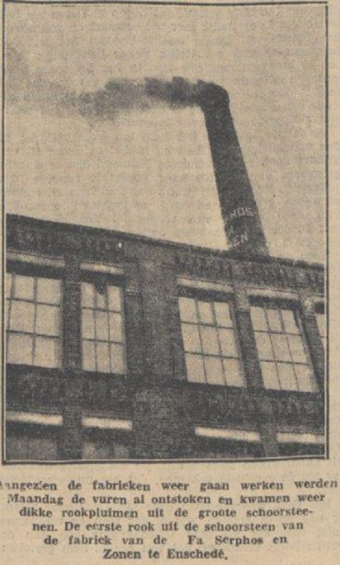 Haaksbergerstraat Fabriek Fa. Serphos & Zonen krantenfoto Limburger Koerier 6-4-1932.jpg