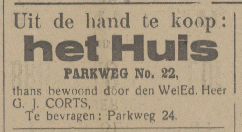 Parkweg 22 G.J. Corts advertentie Tubantia 15-1-1916.jpg
