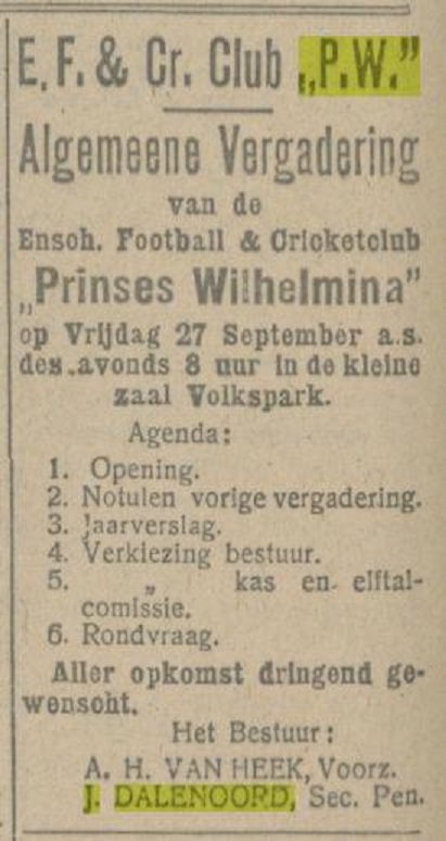 J. Dalenoord Sec. Penn. P.W. advertentie Tubantia 25-9-1918.jpg
