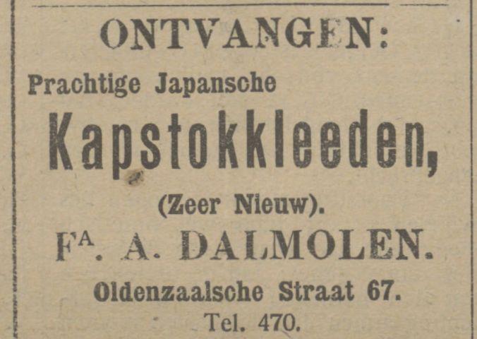 Oldenzaalsestraat 67 Fa. A. Dalmolen advertentie Tubantia 7-9-1912.jpg