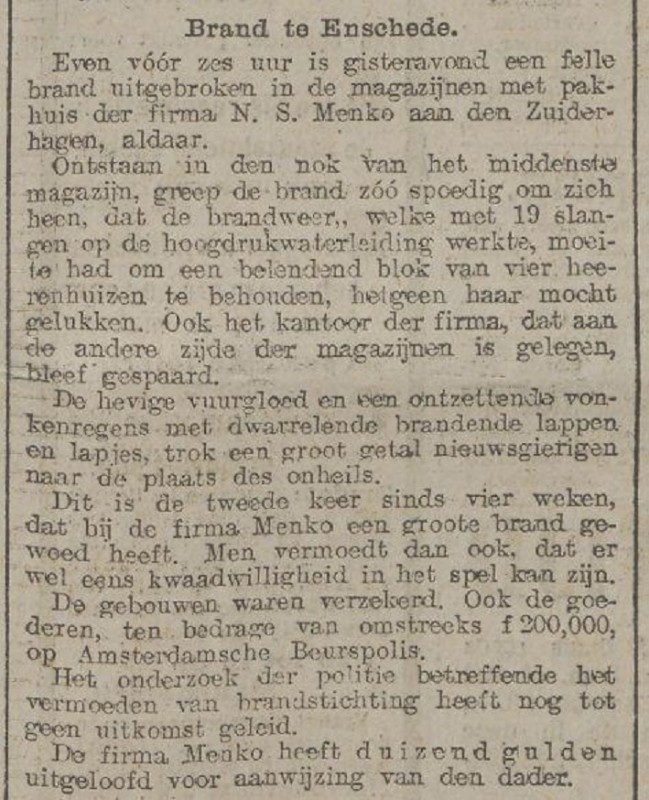 Zuiderhagen brand Menko krantenbericht 17-3-1909.jpg