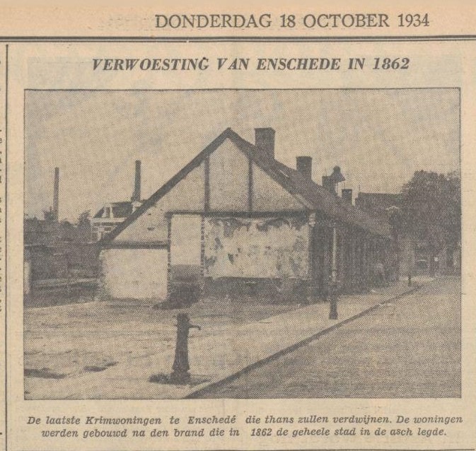 Krim de laatste woningen krantenfoto De Tijd 18-10-1934.jpg