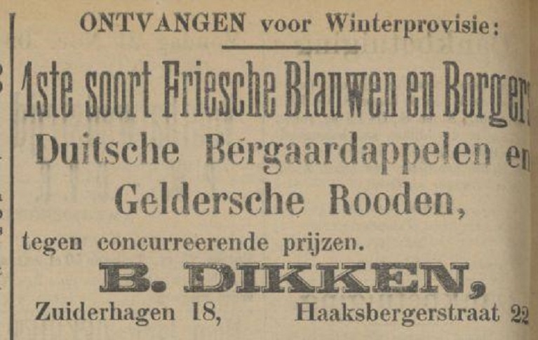 Haaksbergerstraat 22 B. Dikken advertentie Tubantia 16-11-1909.jpg