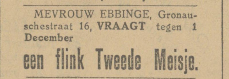 Gronausestraat 16 Mevr. Ebbinge advertentie Tubantia 12-10-1927.jpg
