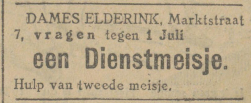 Marktstraat 7 dames Elderink advertentie Tubantia 31-5-1927.jpg