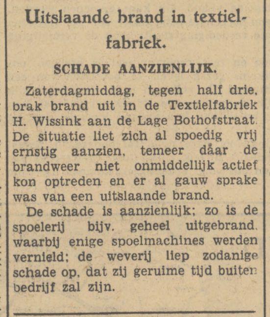 Lage Bothofstraat Textielfabriek H. Wissink brand krantenbericht Tubantia 20-12-1948.jpg