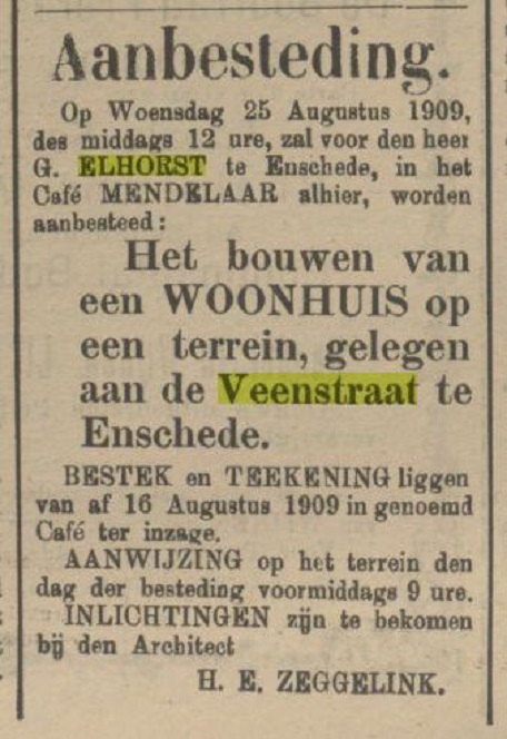 Veenstraat G. Elhorst krantenbericht Tubantia 21-8-1909.jpg