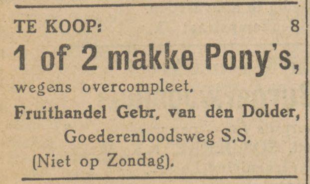 Goederenloodsweg S.S. Fruithandel Gebr. van den Dolder advertentie Tubantia 29-11-1929.jpg