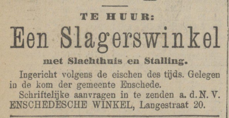 Langestraat 20 Enschedesche Winkel advertentie Tubantia 22-6-1915.jpg
