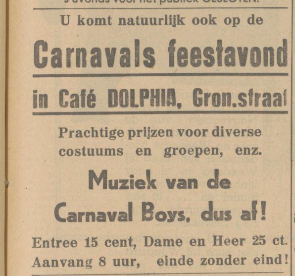 Gronausestraat cafe Dolphia carnavalsadvertentie 1-3-1935.jpg