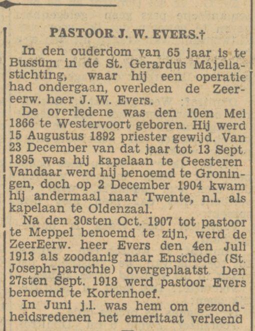 J.W. Evers pastoor t. Joseph-paroche Oldenzaalsestraat advertentie Tubantia 9-11-1933.jpg