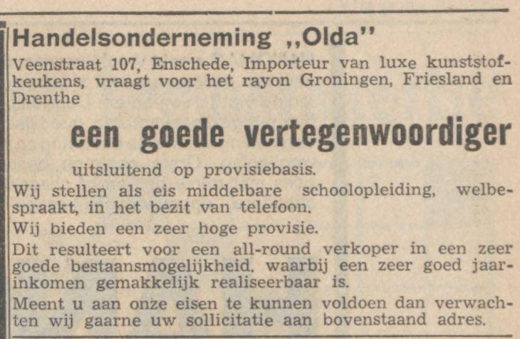 Veenstraat 107 Handelsondrneming OLDA advertentie 13-5-1967.jpg