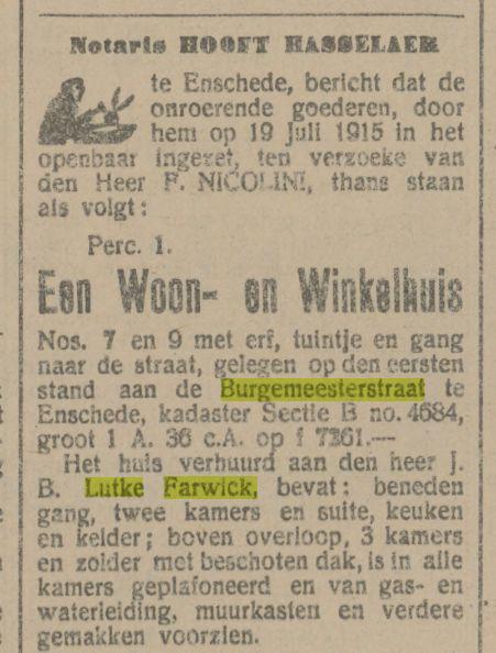 Burgemeesterstraat 7-9 J.B. Lutke Farwick advertentie Tubantia 28-7-1915.jpg