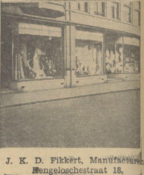 Hengelosestraat 18 J.K.D. Fikkert Manufacturen krantenfoto 19-6-1934.jpg