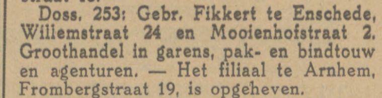Mooienhofstraat 2 Gebr. Fikkert krantenbericht Tubantia 3-4-1925.jpg